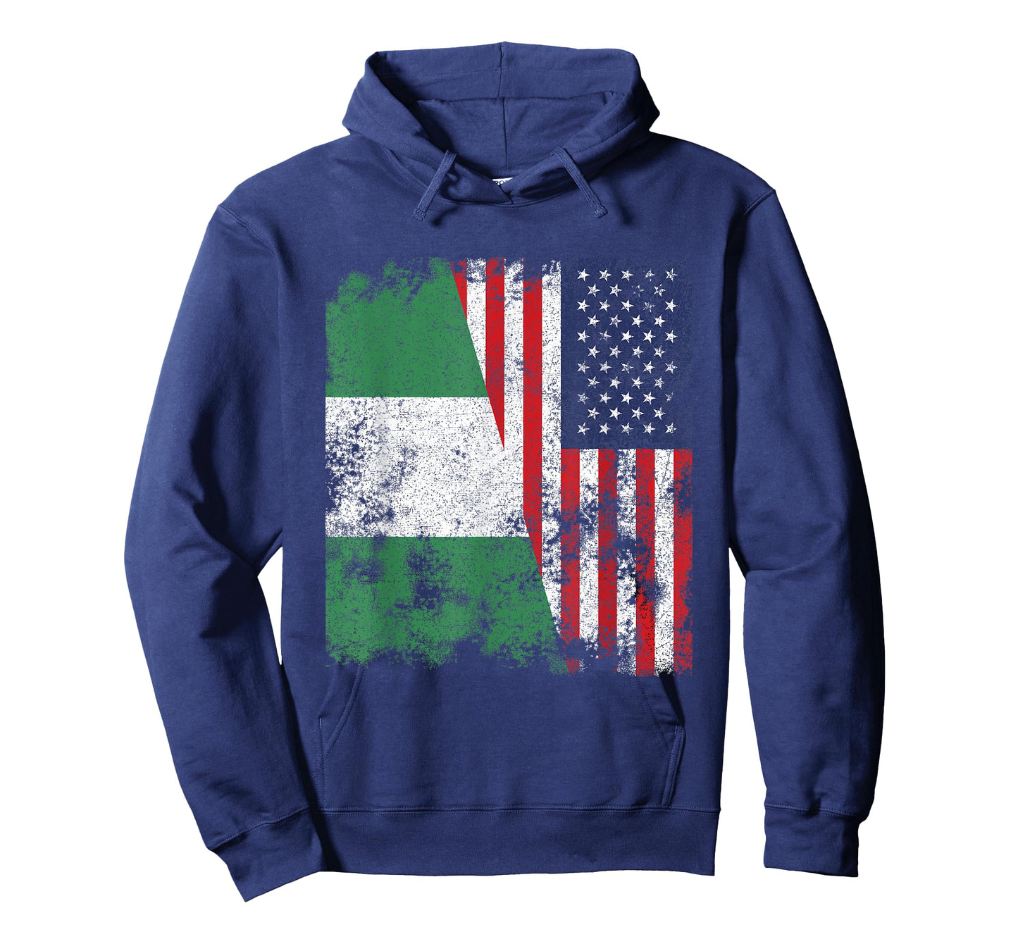 Nigeria USA Flag Distressed - Half American Women Kids Men T-Shirt