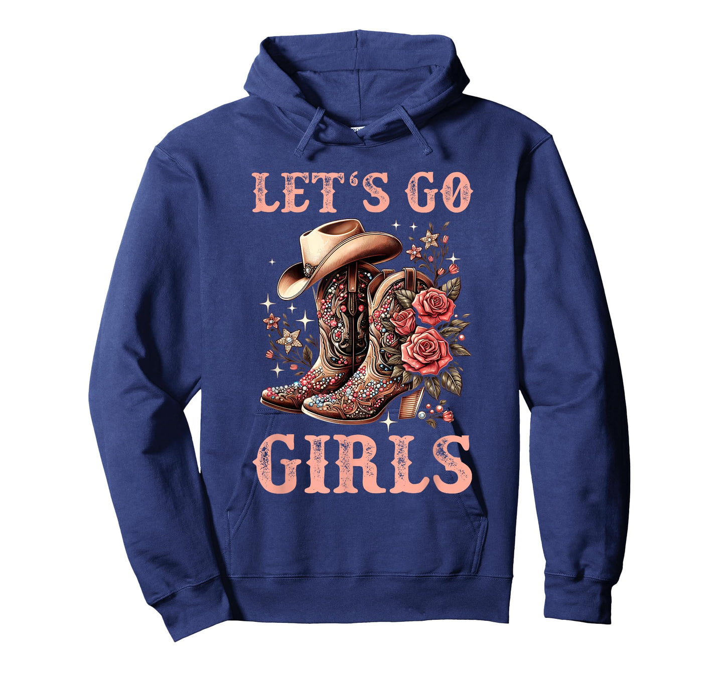 Country Girls Rodeo Woman Cowboy Hat Kids Lets Go Girls T-Shirt