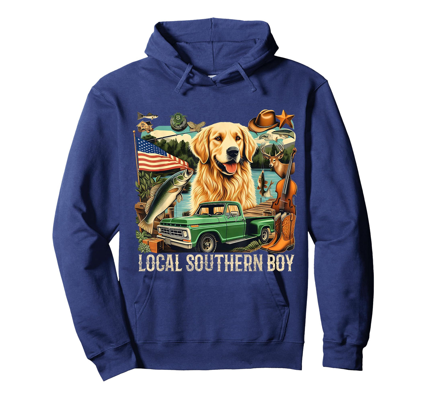Local Southern Boy Retro Country Vintage Artwork T-Shirt