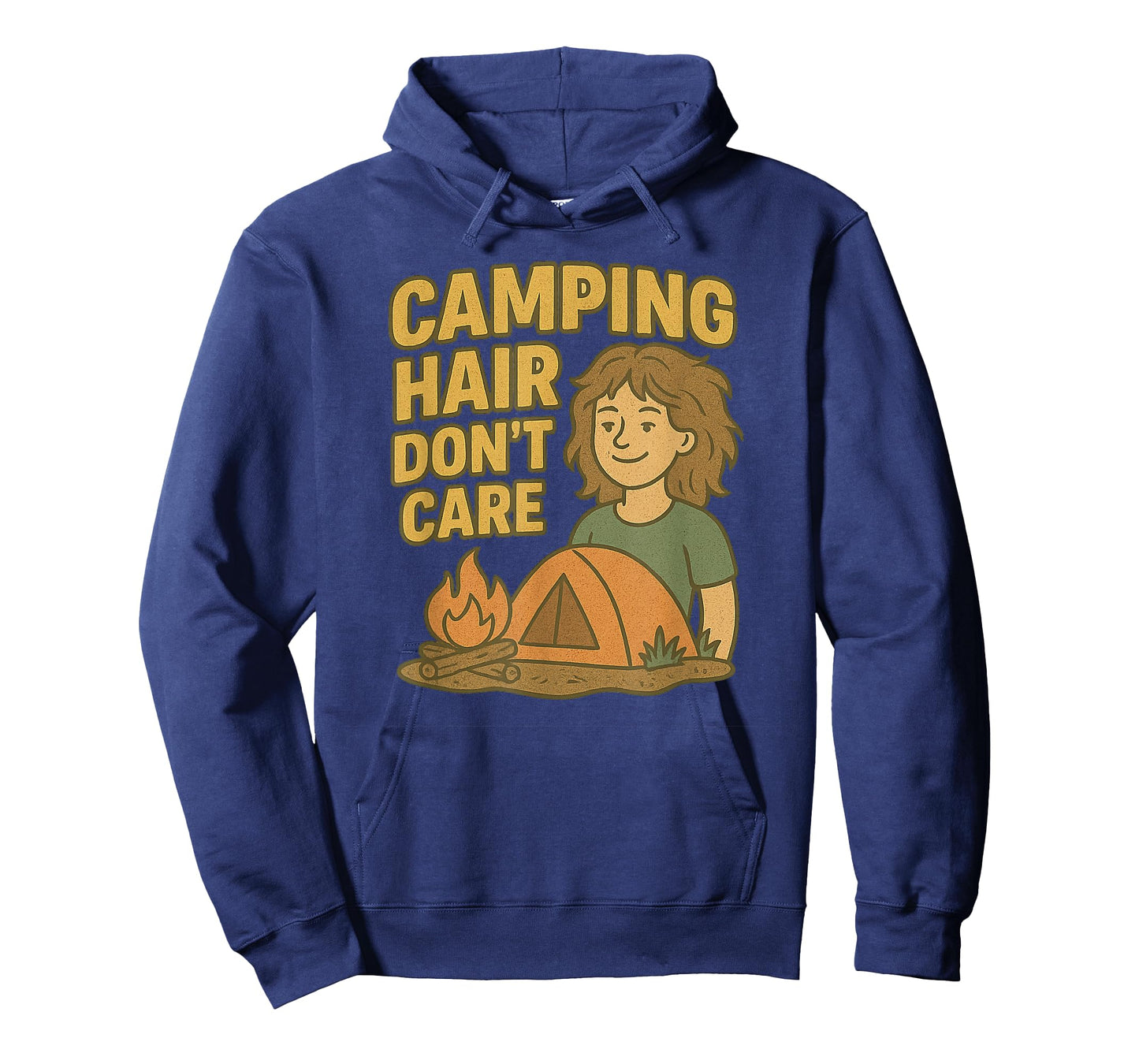 Camping Hair Don't Care Cute Camp T-Shirt