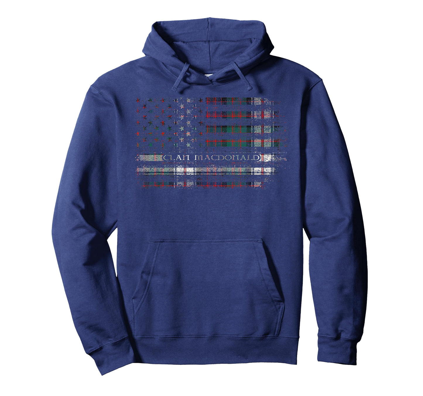 Clan MacDonald Dress Scottish tartan US flag kilt Scotland T-Shirt