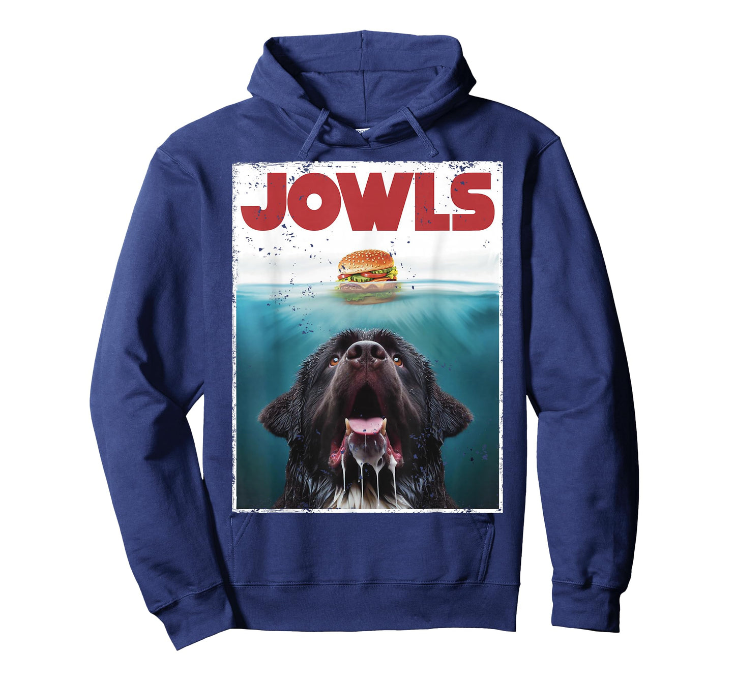 Funny Newfoundland Dog, Newfie Lab Jowls Burger, Dog Mom Dad T-Shirt