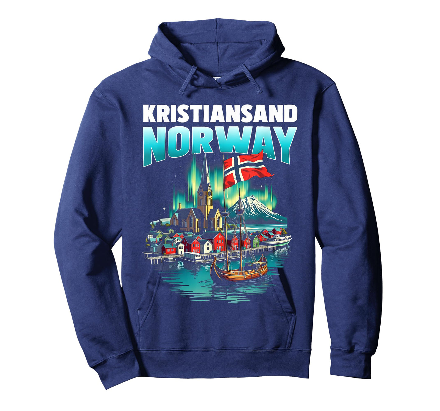 Kristiansand Norway Flag Travel Souvenir Norwegian T-Shirt