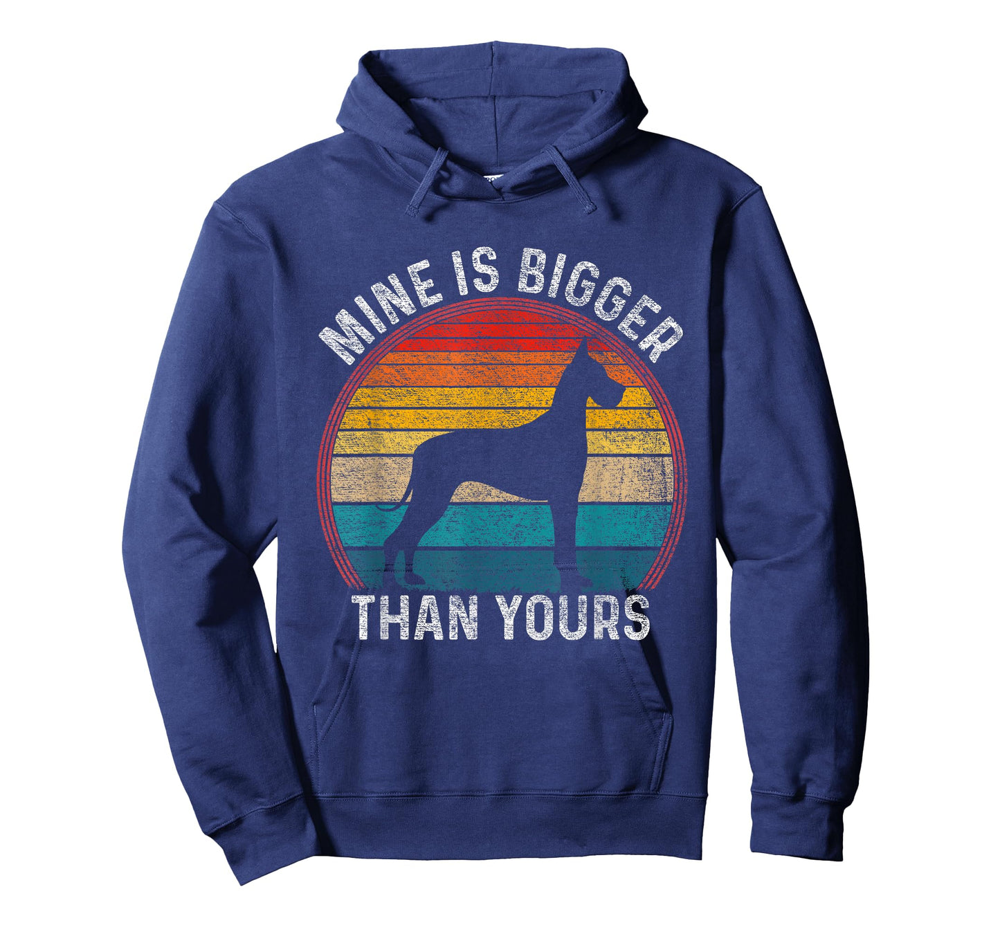 Mine is Bigger Than Yours Funny Great Vintage Dane Dog T-Shirt