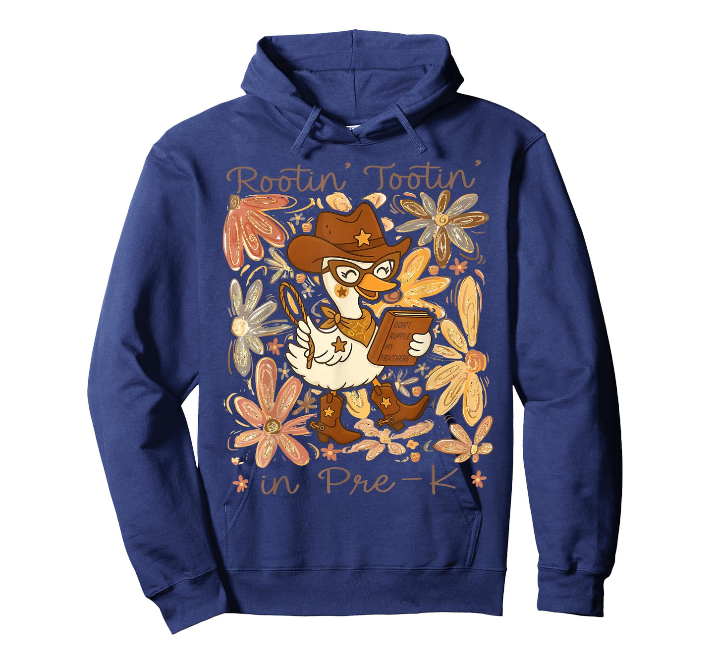 Floral Rootin' Tootin' Pre-K Teacher Cowgirl Goose Western T-Shirt