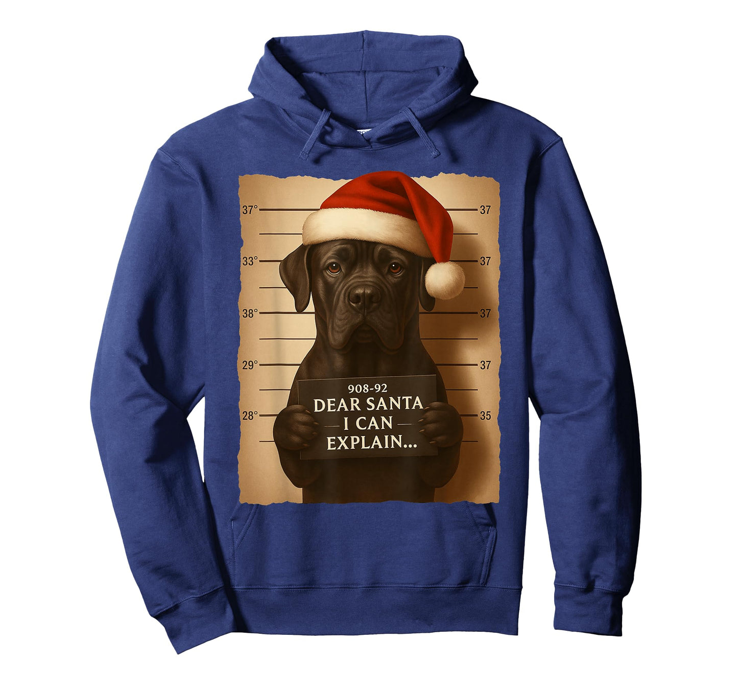 Funny Christmas Dog - Cute Cane Corso Santa Hat Tee T-Shirt