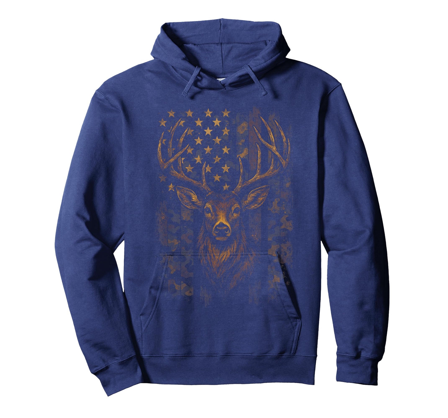 American Flag Deer - Camo Patriotic Hunting Art T-Shirt