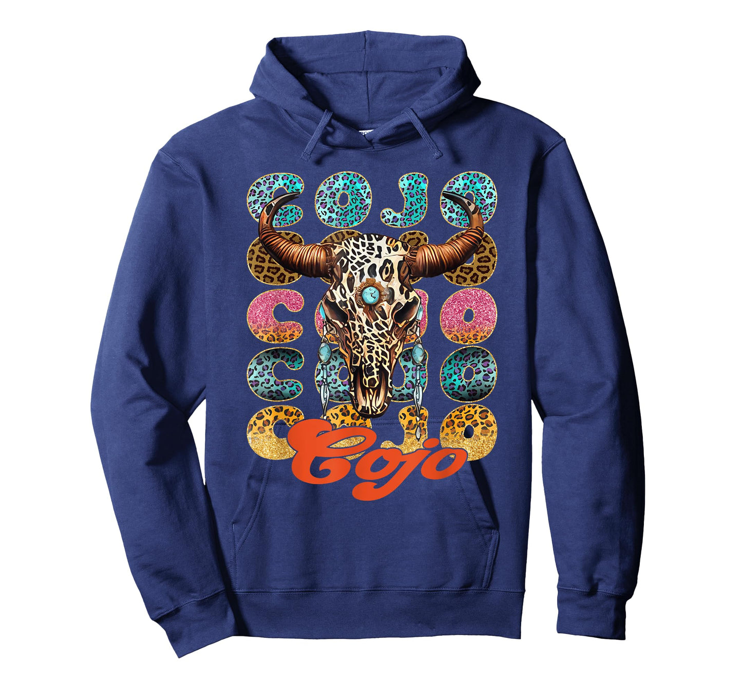 Vintage Rodeo Cojo Western Deserts Bull-Skull Cowhide Cojo T-Shirt