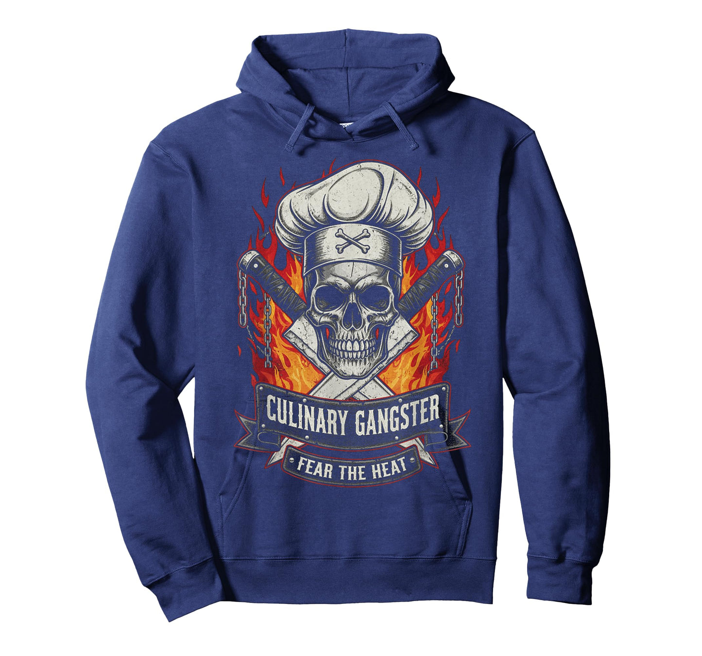Culinary Gangster Chef Hat Knife Skull Funny Cook T-Shirt