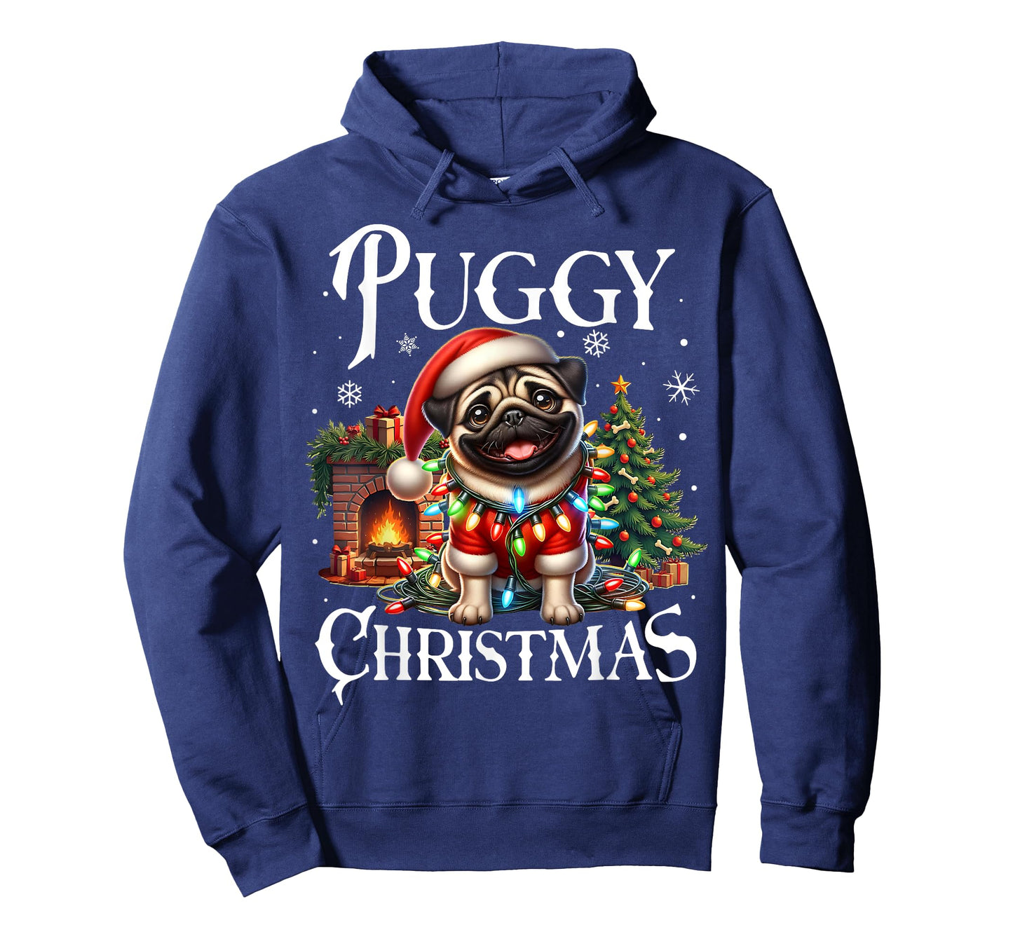 Puggy Christmas Pug Xmas Pug Santa Claus Pug T-Shirt