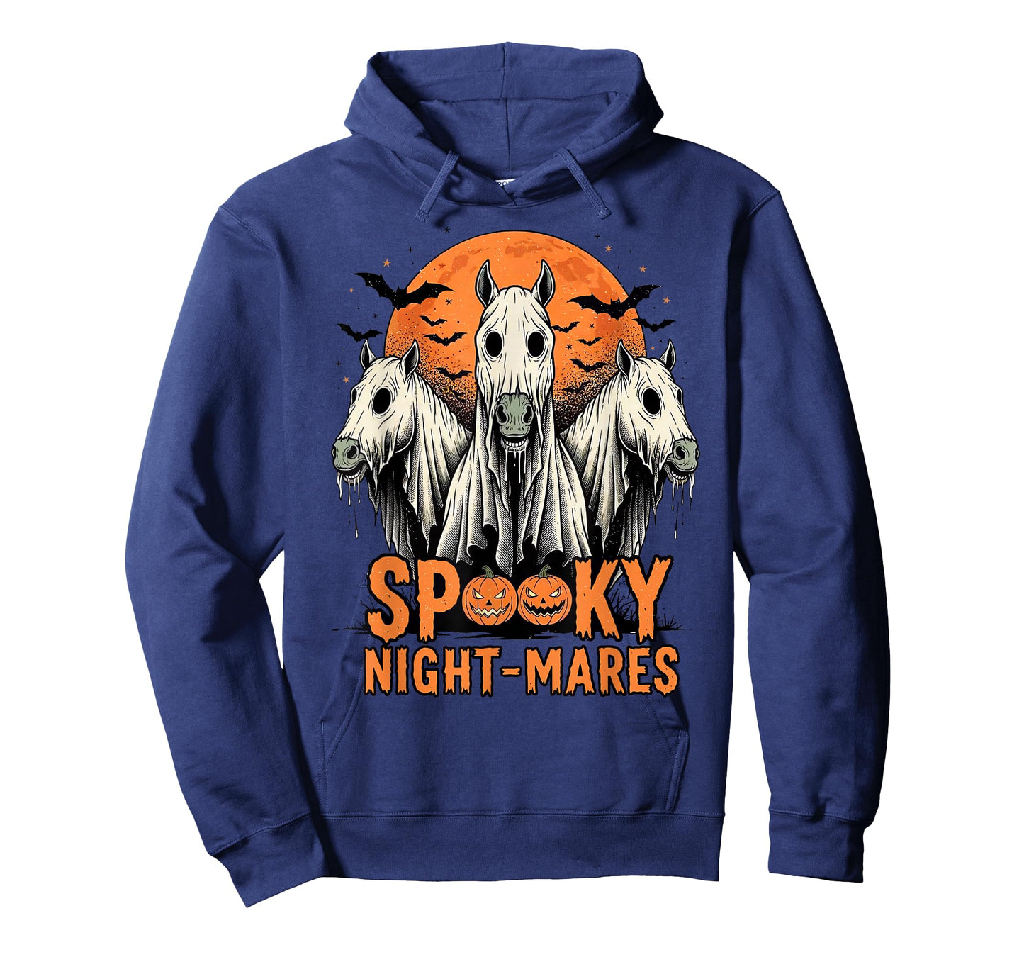 Horror Retro Spooky Night-Mares Horses Boo Ghosts Halloween T-Shirt