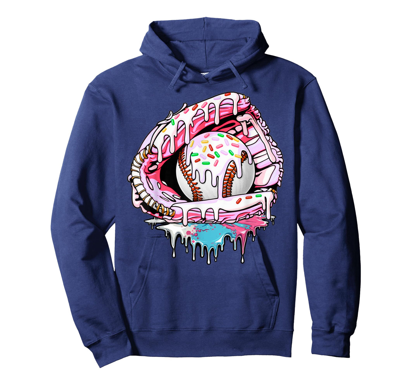Baseball Ice Cream Drip Sprinkles Softball Glove T-Shirt