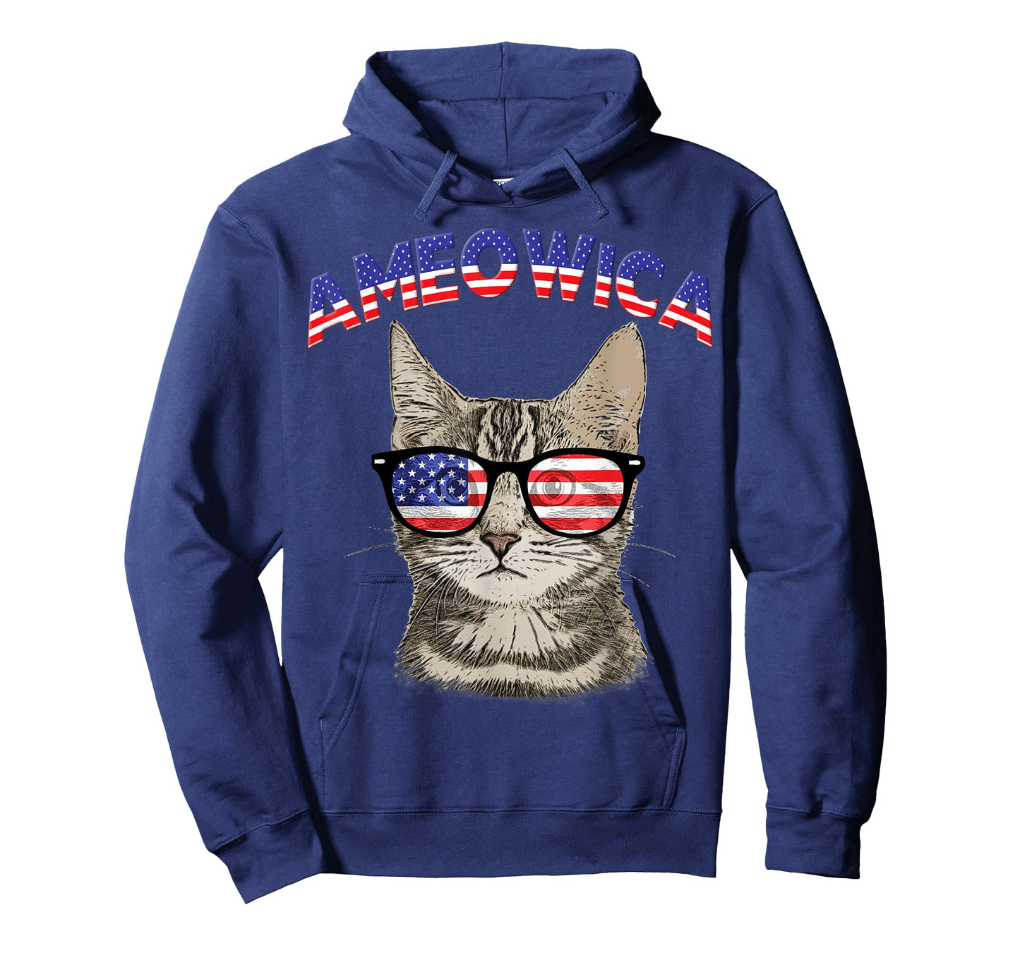 Ameowica USA Cat Kitten Patriotic Sunglasses Funny T-Shirt