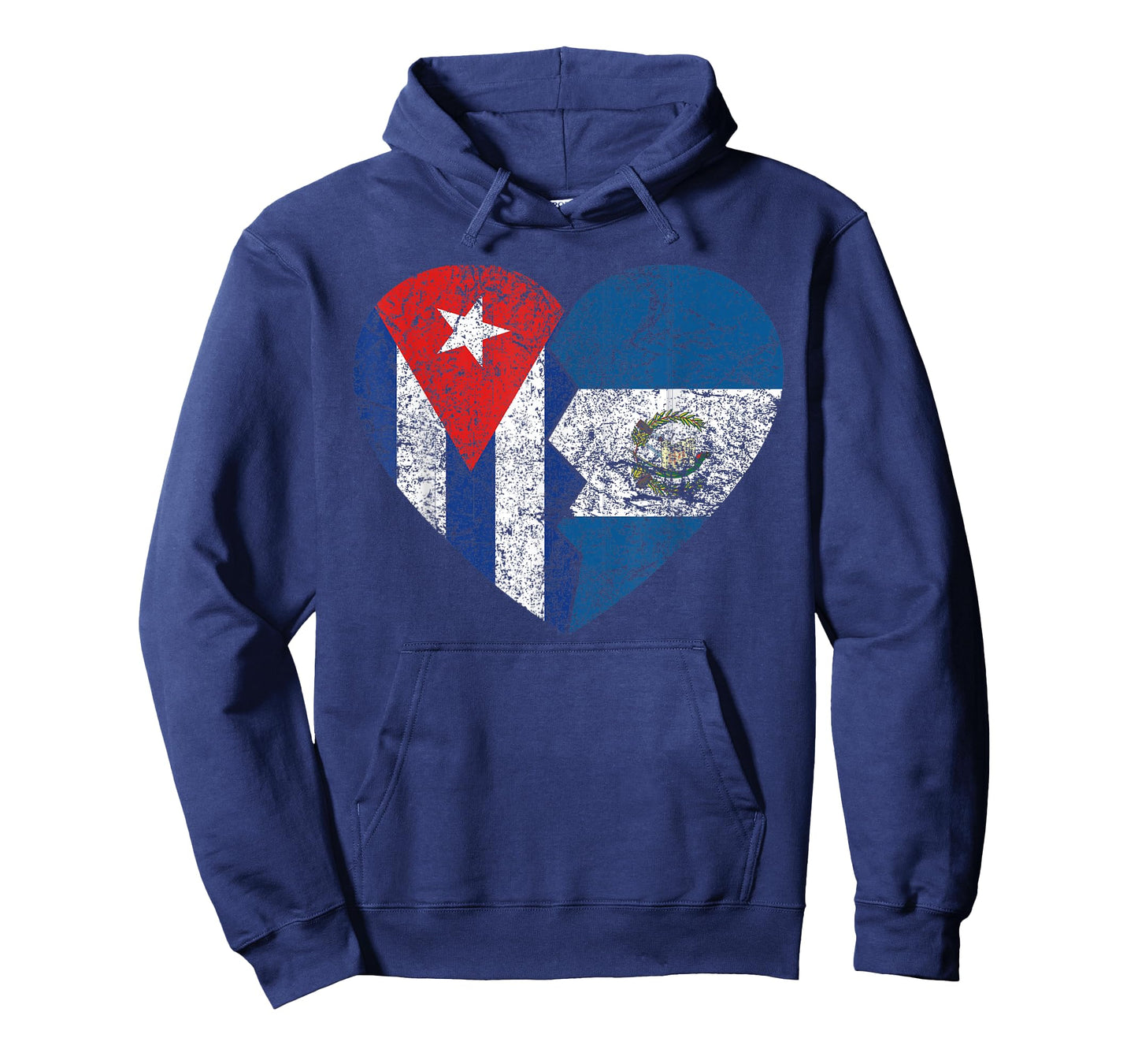 Guatemalan Cuban Flags Heart | Cuba Guatemala Roots Vintage T-Shirt