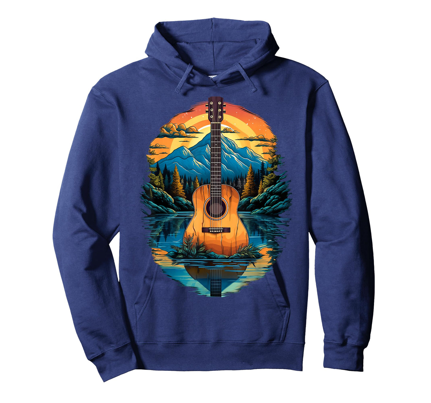 Acoustic Guitar Sunset By The Lake T-Shirt