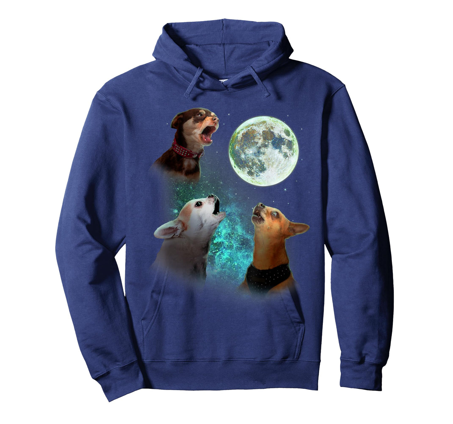 Three Chihuahuas Howl at Moon 3 Wolfs - Funny Wolves Parody T-Shirt