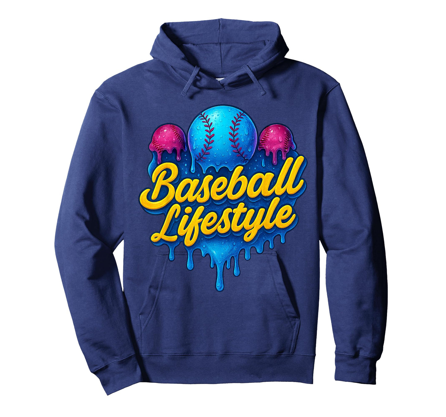 Baseball Lifestyle Home Plate Ice Cream Drip Men Boys Kids T-Shirt