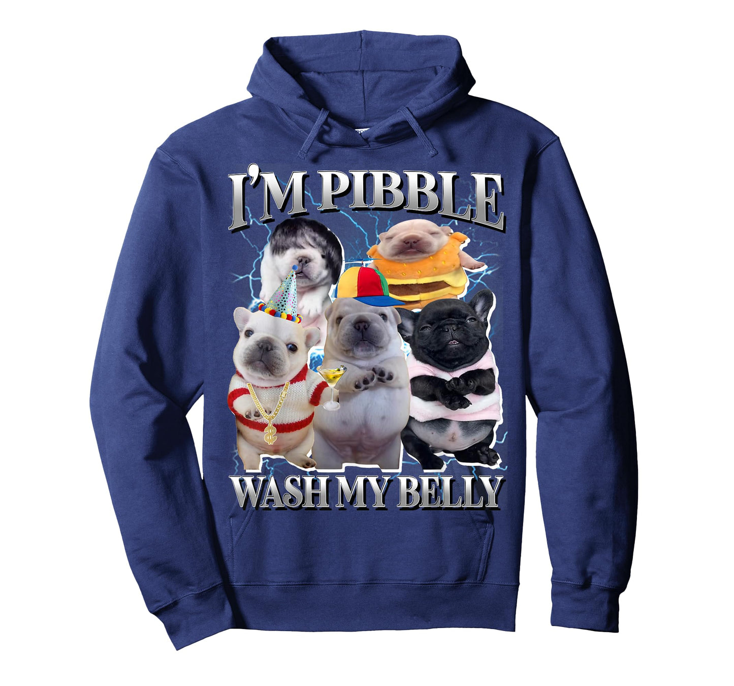 Funny Pibble Dog Meme Brainrot Wash My Belly T-Shirt