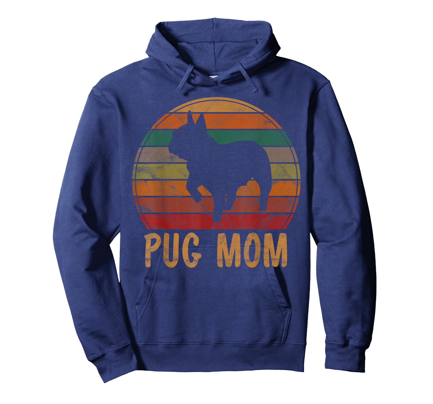 Retro Pug Mom Gift Puggle Dog Owner Mother Pet Mama T-Shirt