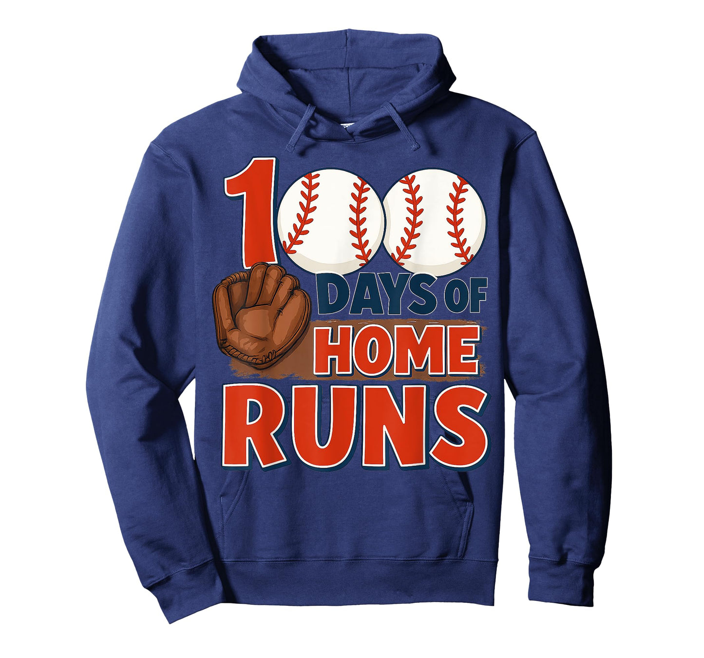 Classic 100 Days of Home Runs Baseball Design T-Shirt