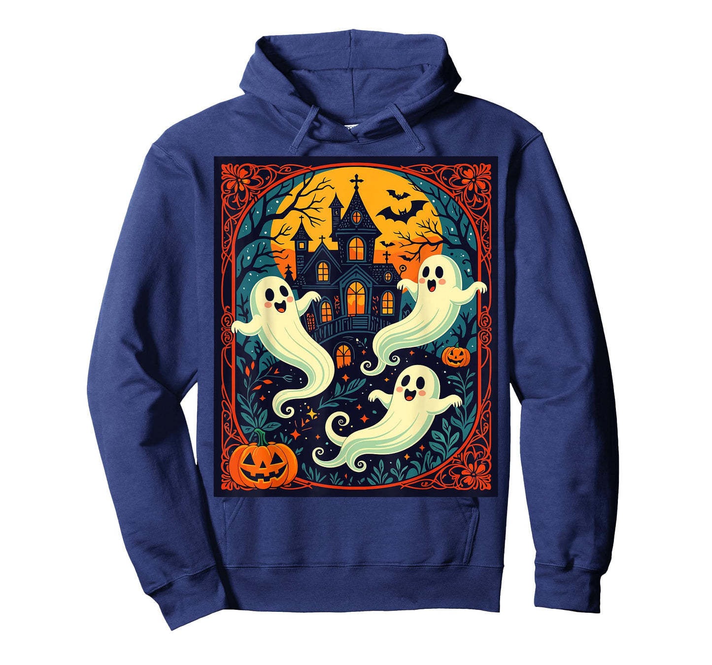 Haunted House - Orange Moon Close T-Shirt
