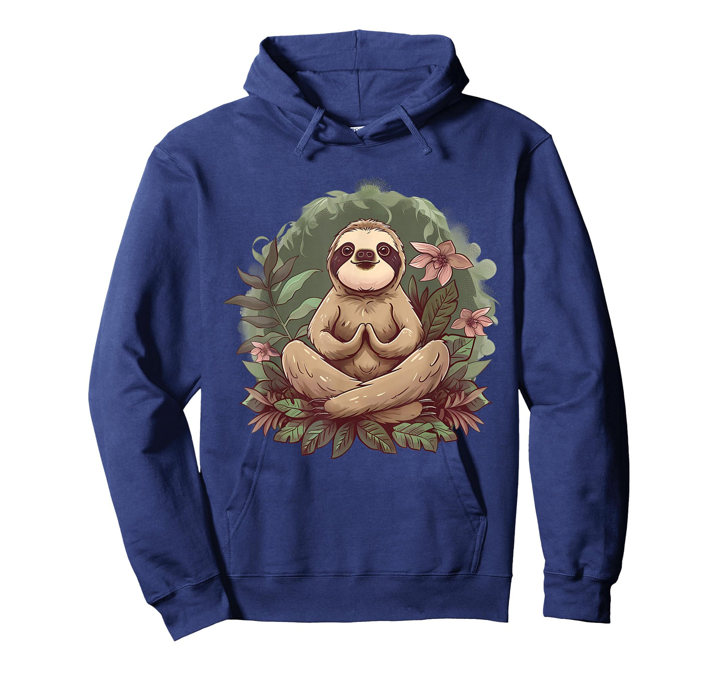 Sloth Meditation Spirituality Buddha Buddhist Floral Yoga T-Shirt