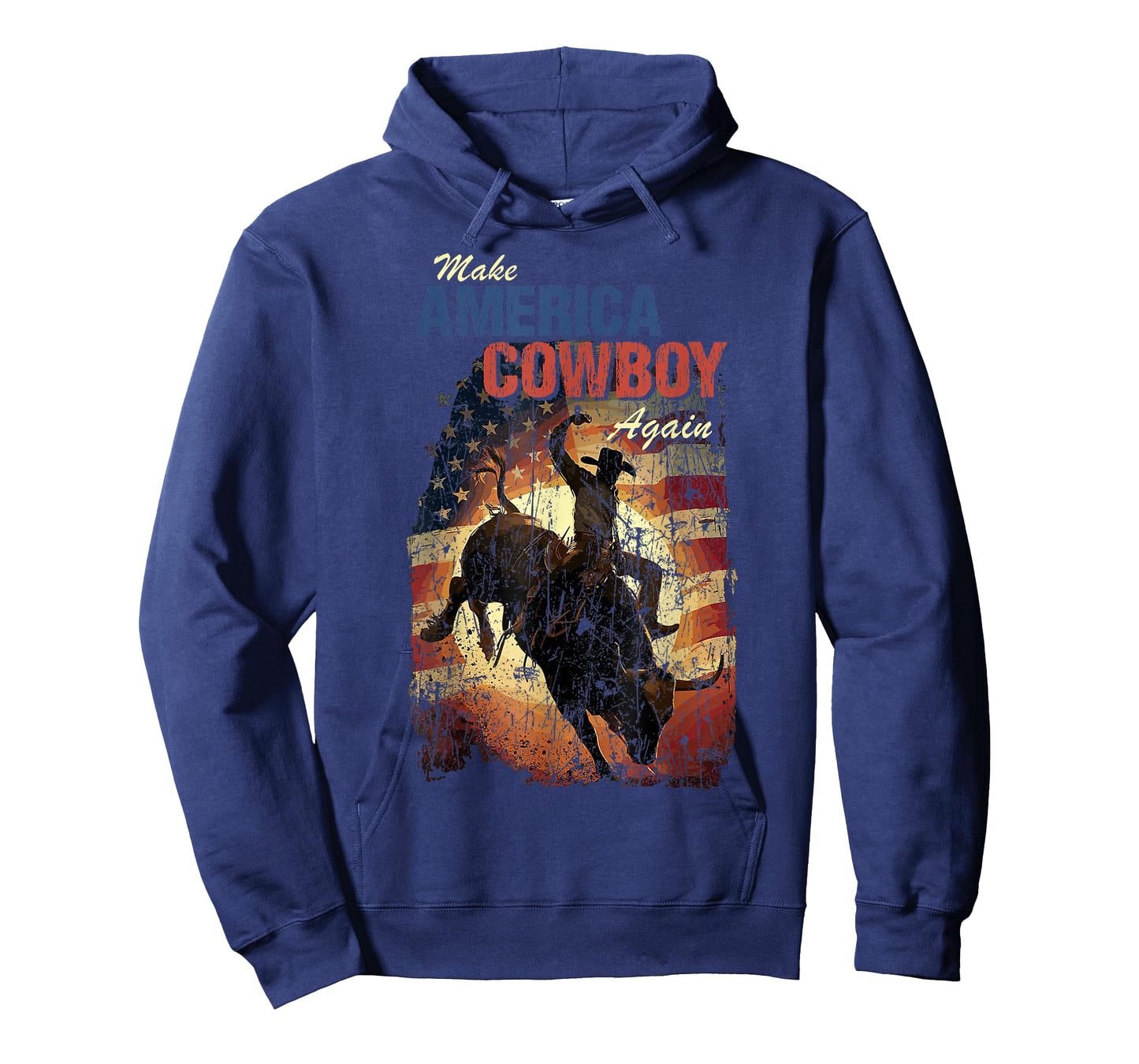 Make America Western Cowboy Again Retro 4th Of July Tee Gift T-Shirt