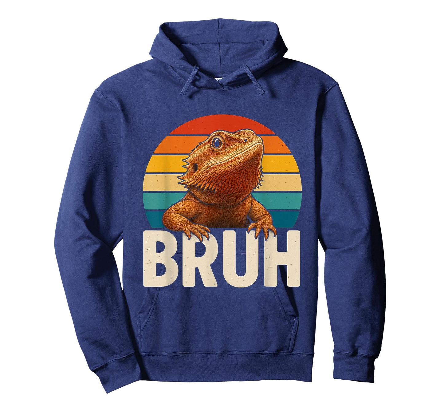 Funny Bearded Dragon Bruh Retro Sunset Vintage T-Shirt