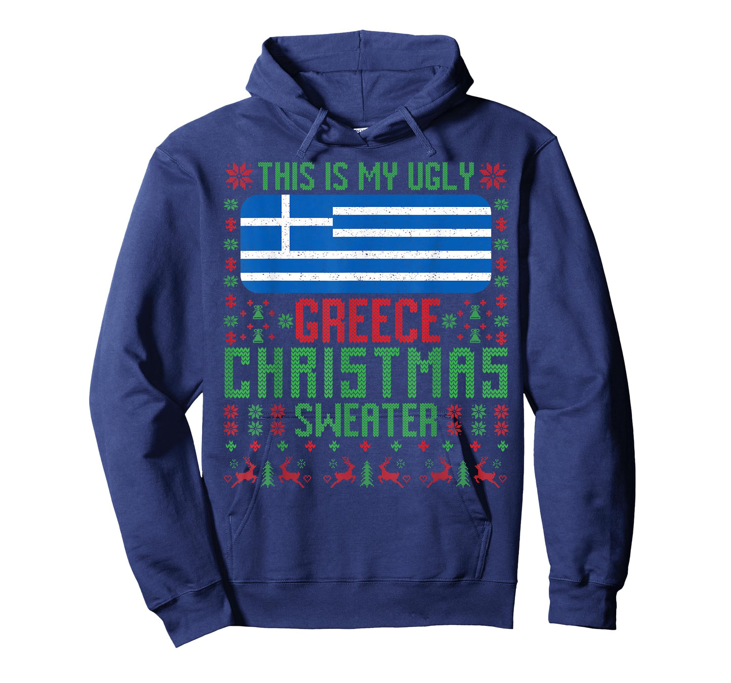 Greek Ugly Christmas Sweater Greek Flag for Greece T-Shirt