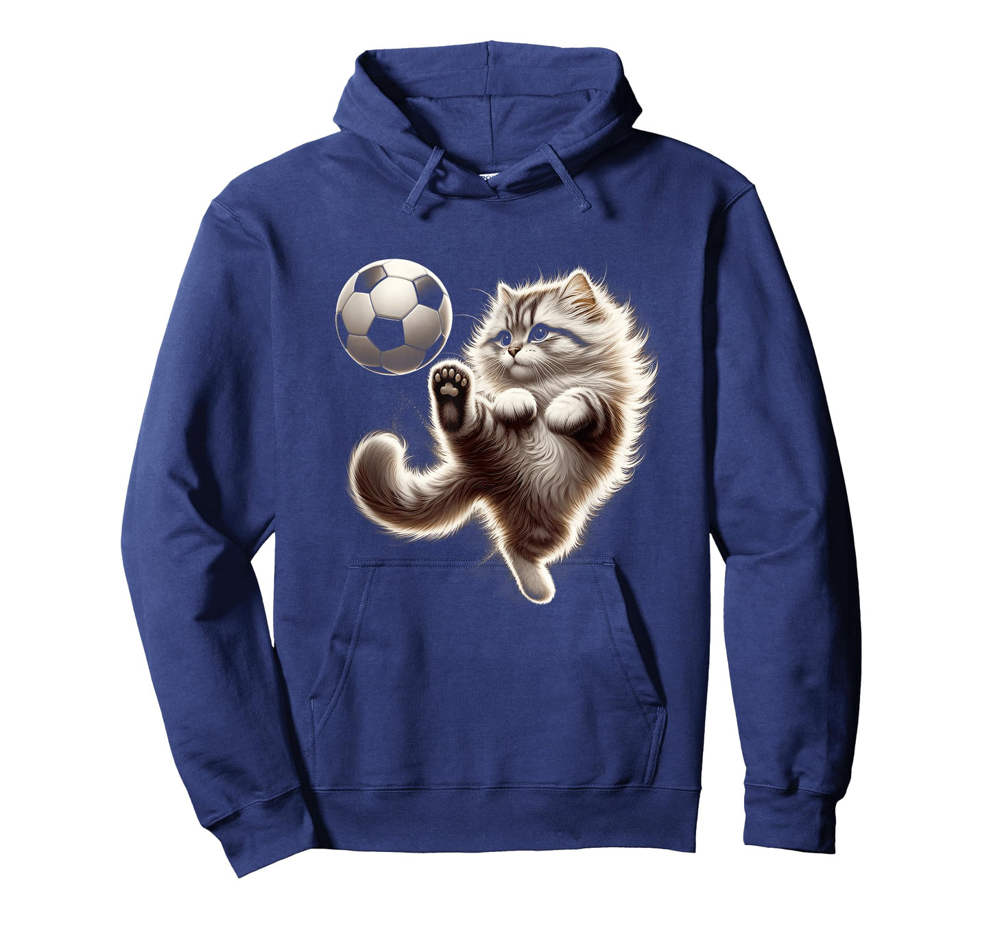 Funny Cat Soccer Ball Cat Playing Soccer Meme Sport T-Shirt for Men Women Kids