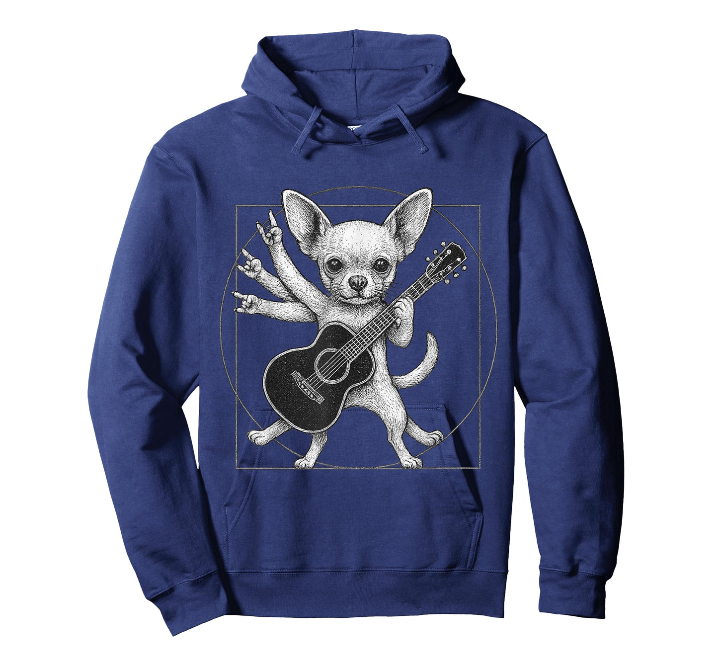 Rocking Chihuahua with Guitar Awesome Pet Lover Design T-Shirt