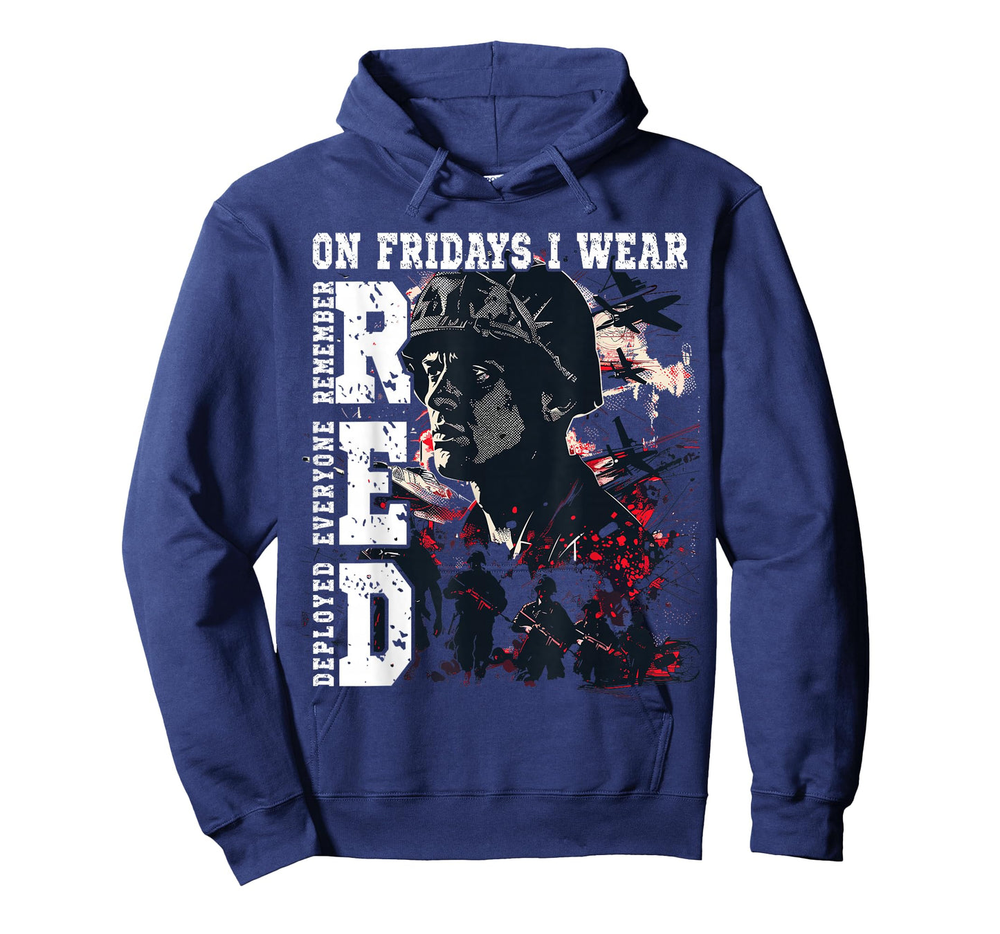 On Fridays I Wear Red USA Support American Troops T-Shirt