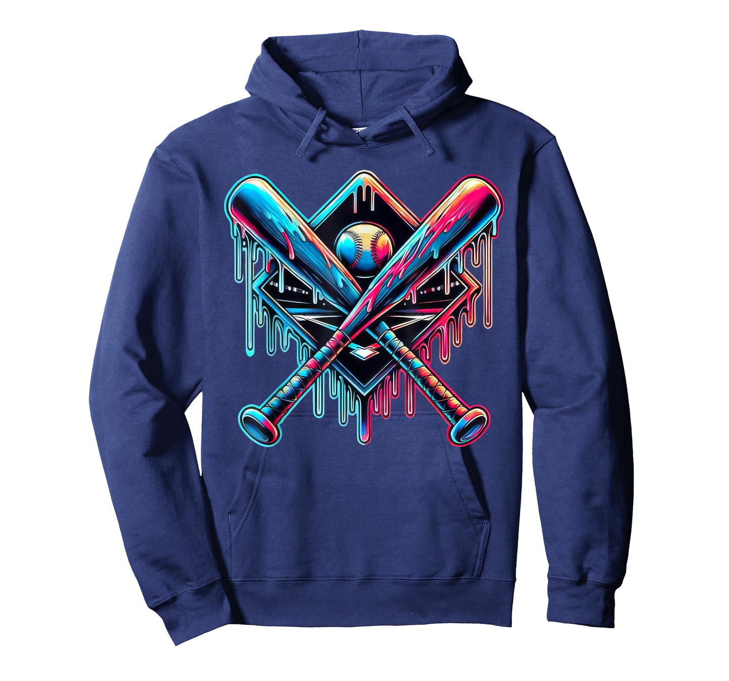 Baseball Drip for Boys Home Plate Ice Cream Drip Youth Sport T-Shirt