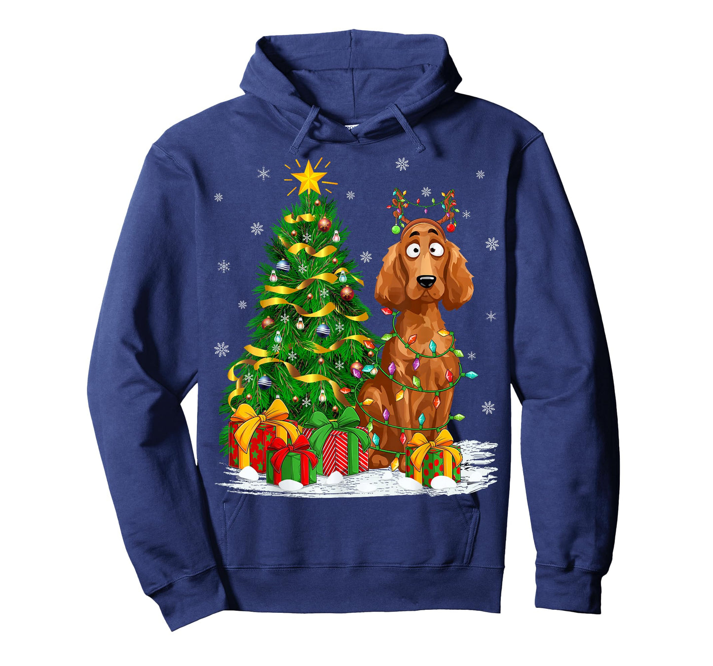 Irish Setter Dog Lover Xmas Lighting Irish Setter Christmas T-Shirt