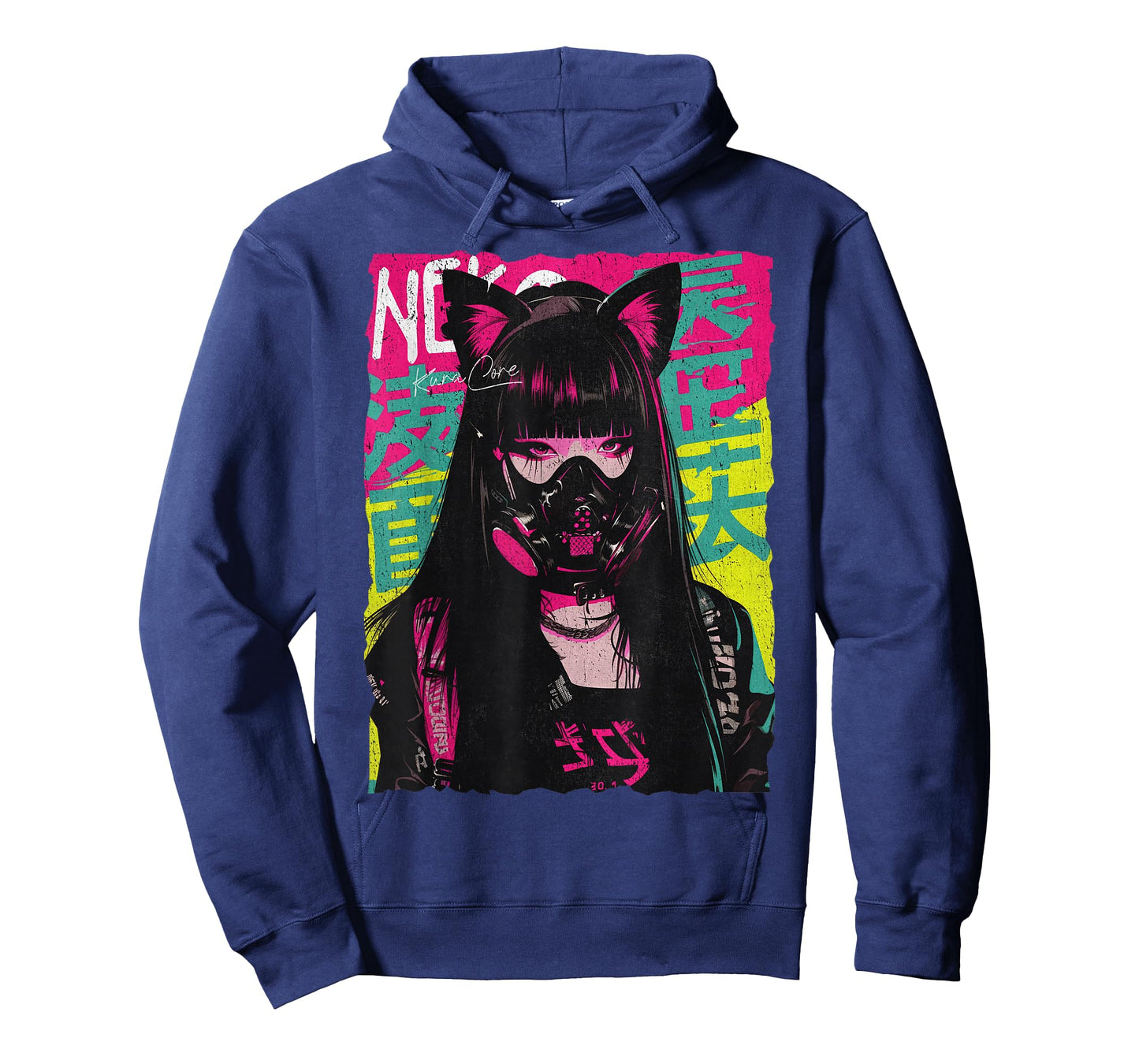 Japan Streetwear Cyberpunk Y2K Techwear Neko Manga Anime T-Shirt