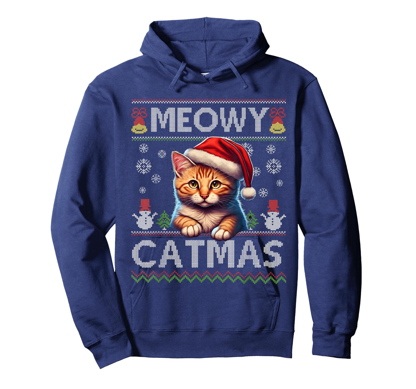 Meowy Catmas Cat Santa Christmas Kitten Xmas Ugly Sweater T-Shirt