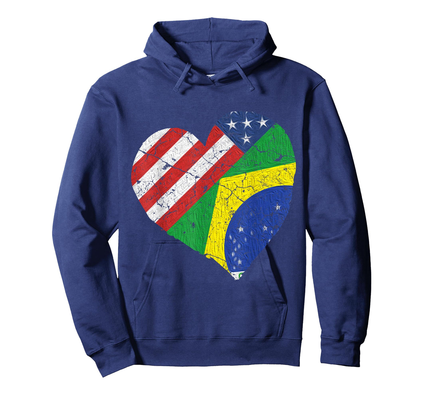 Half Brazilian Half American Flag Brazil USA Pride T-Shirt