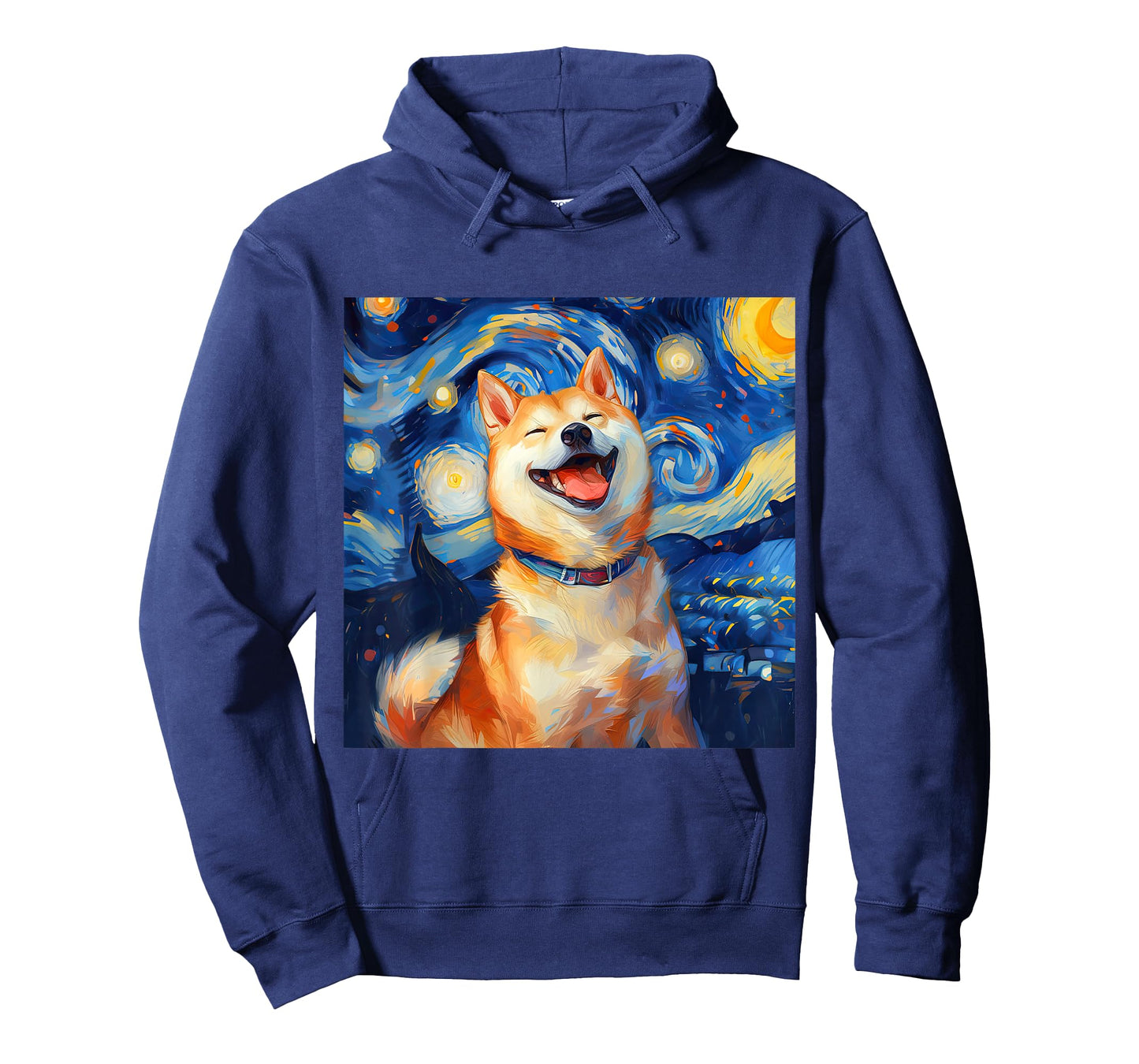 Cute Shiba Inu Dog Starry Night Vincent Van Gogh Painting T-Shirt
