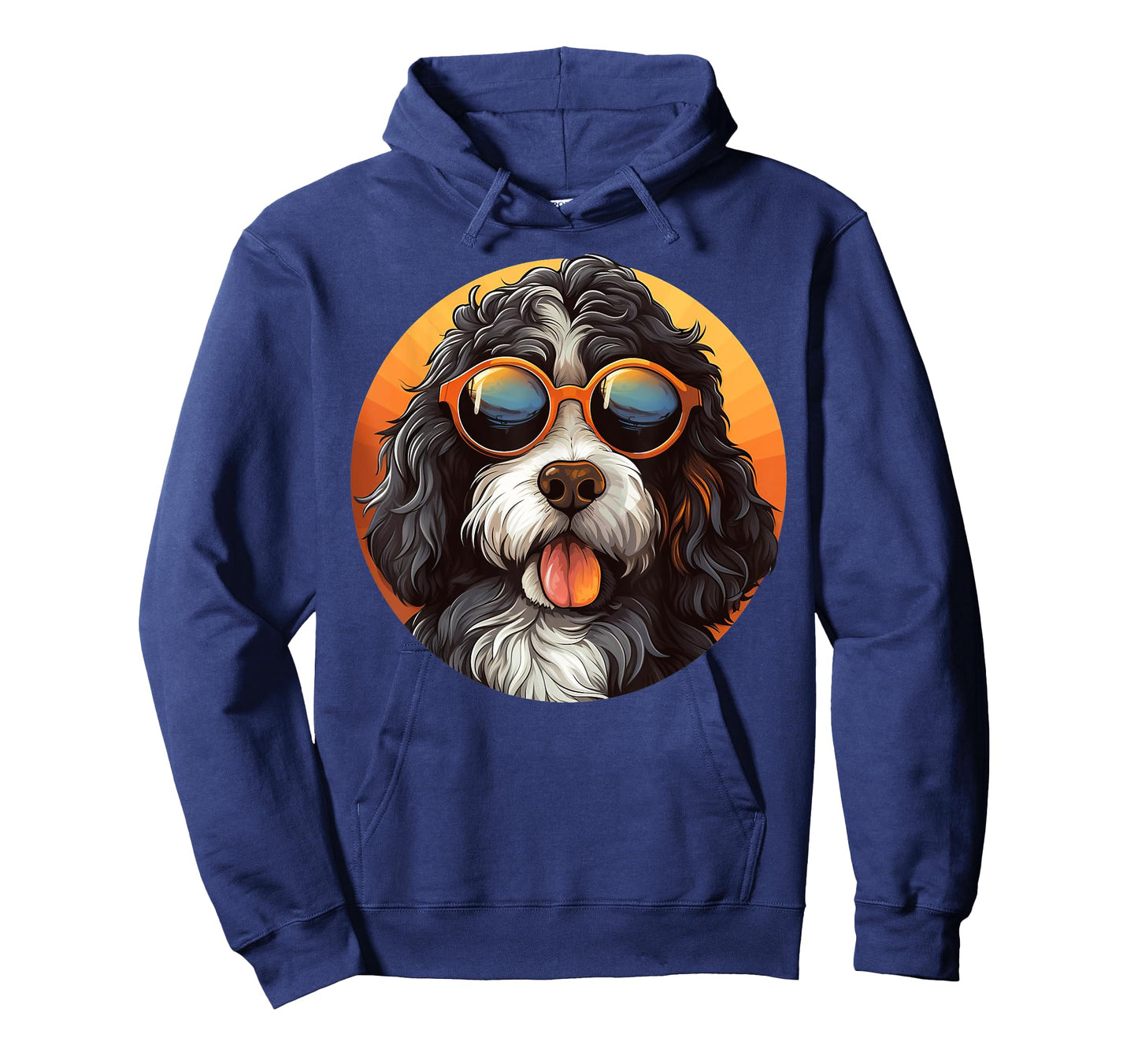 Cute Bernedoodle With Sunglasses Colorful Graphic Lover Dog T-Shirt for Men Women Girls Kids