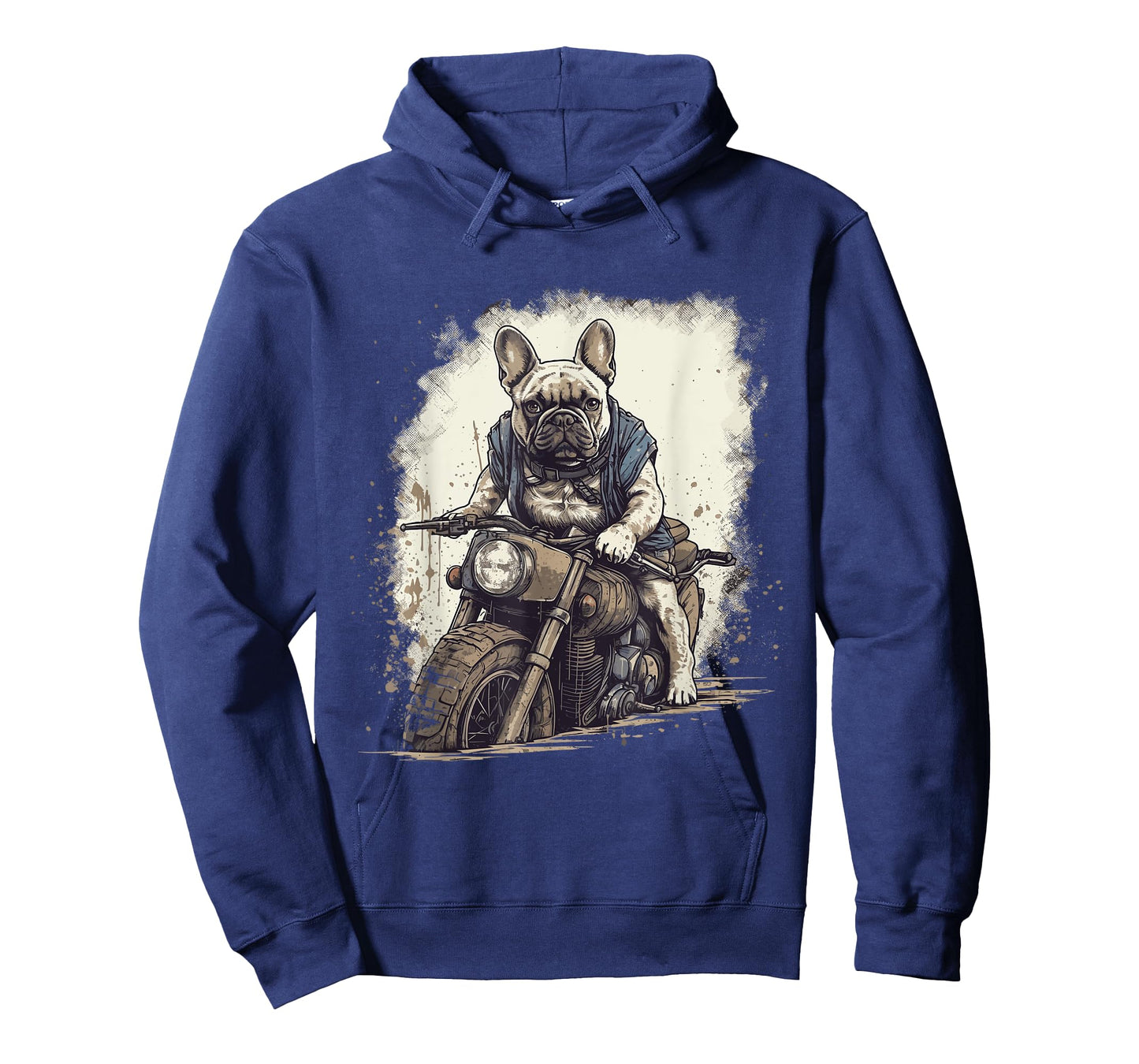 Funny Vintage French Bulldog Biker French Bulldog Motorcycle T-Shirt for Men Women