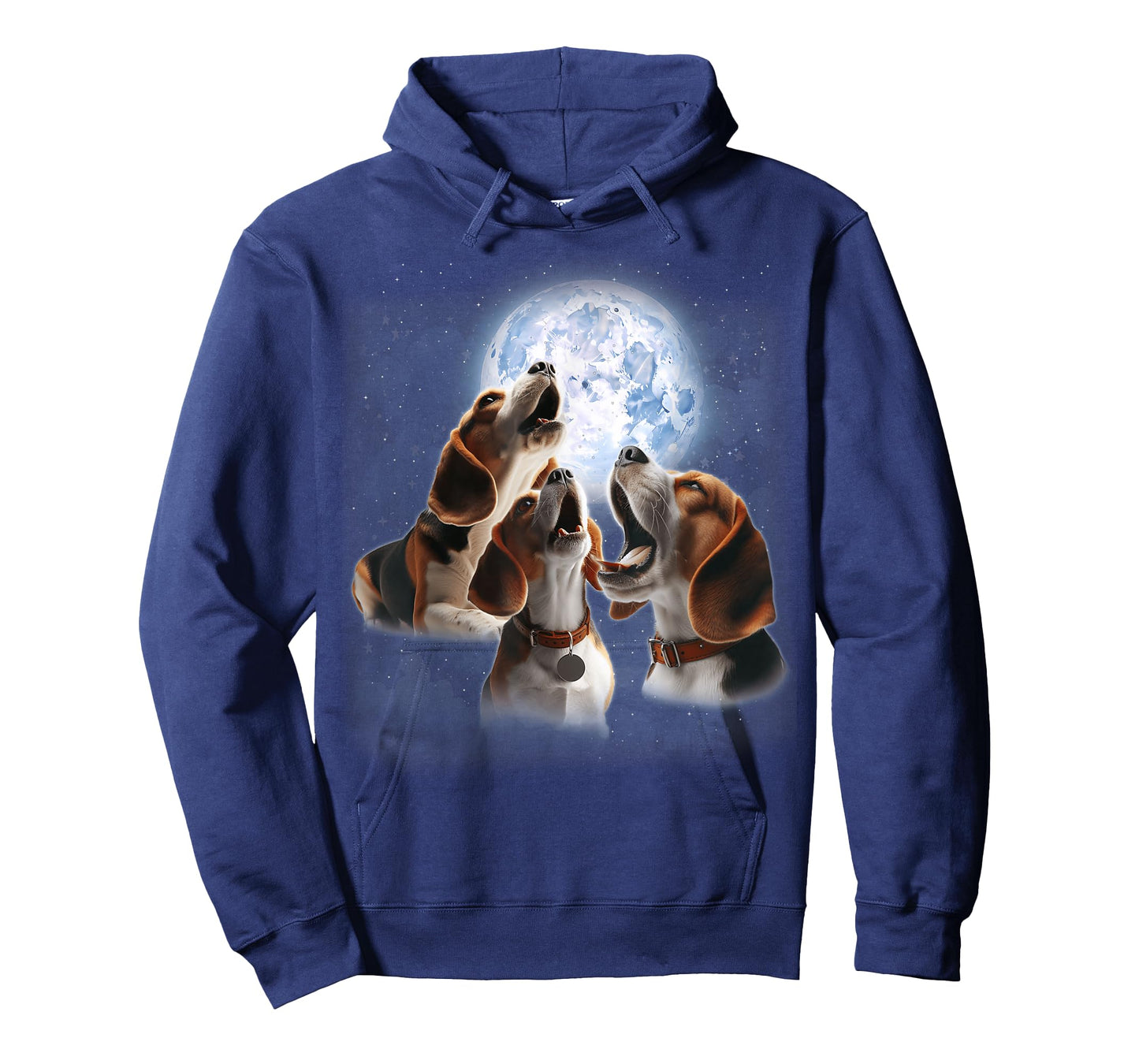 3 Beagles Howling At The Moon Funny Pet Beagle Dog Lover Kid T-Shirt