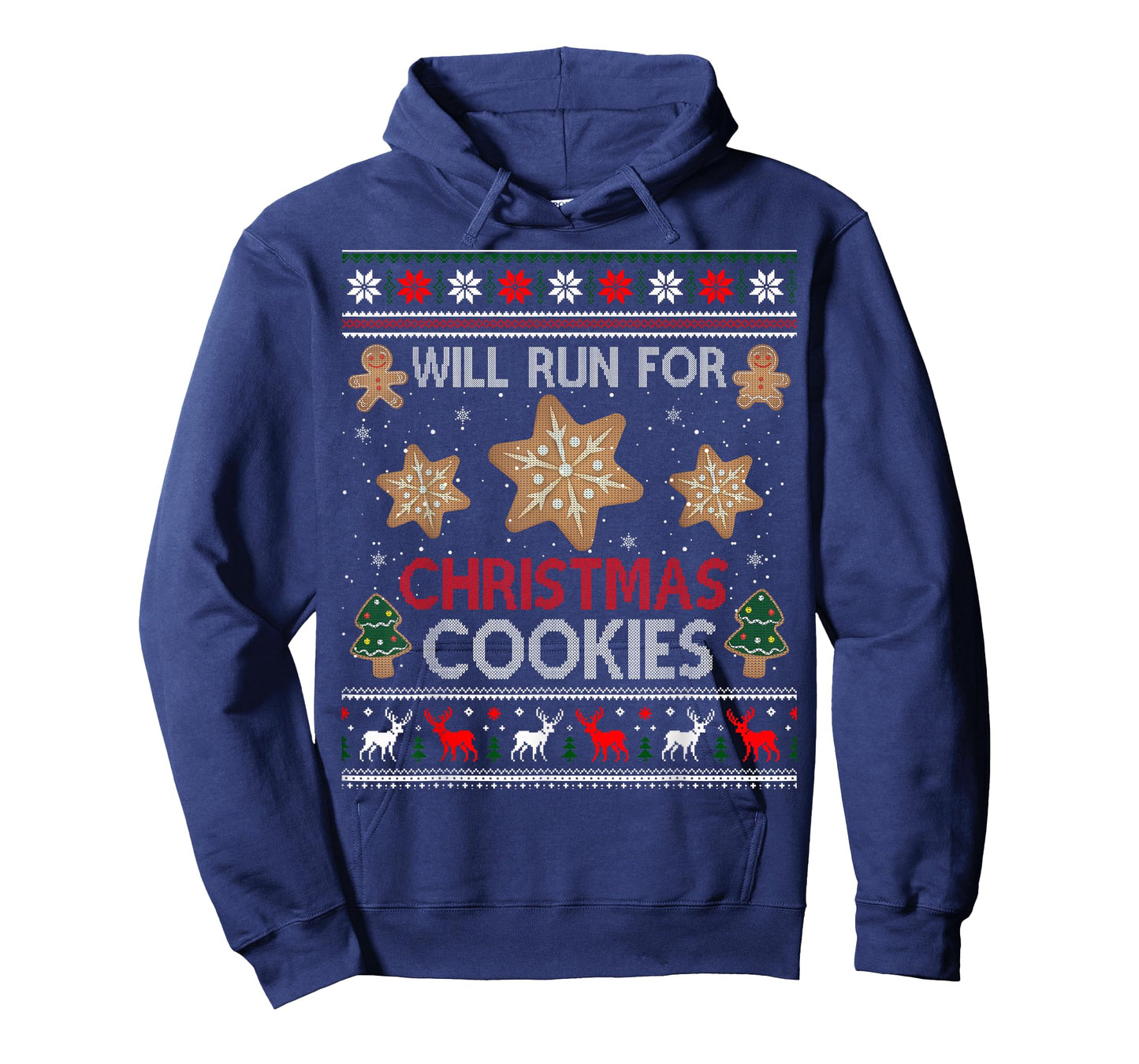 Will Run For Christmas Cookies - Christmas Running Ugly T-Shirt