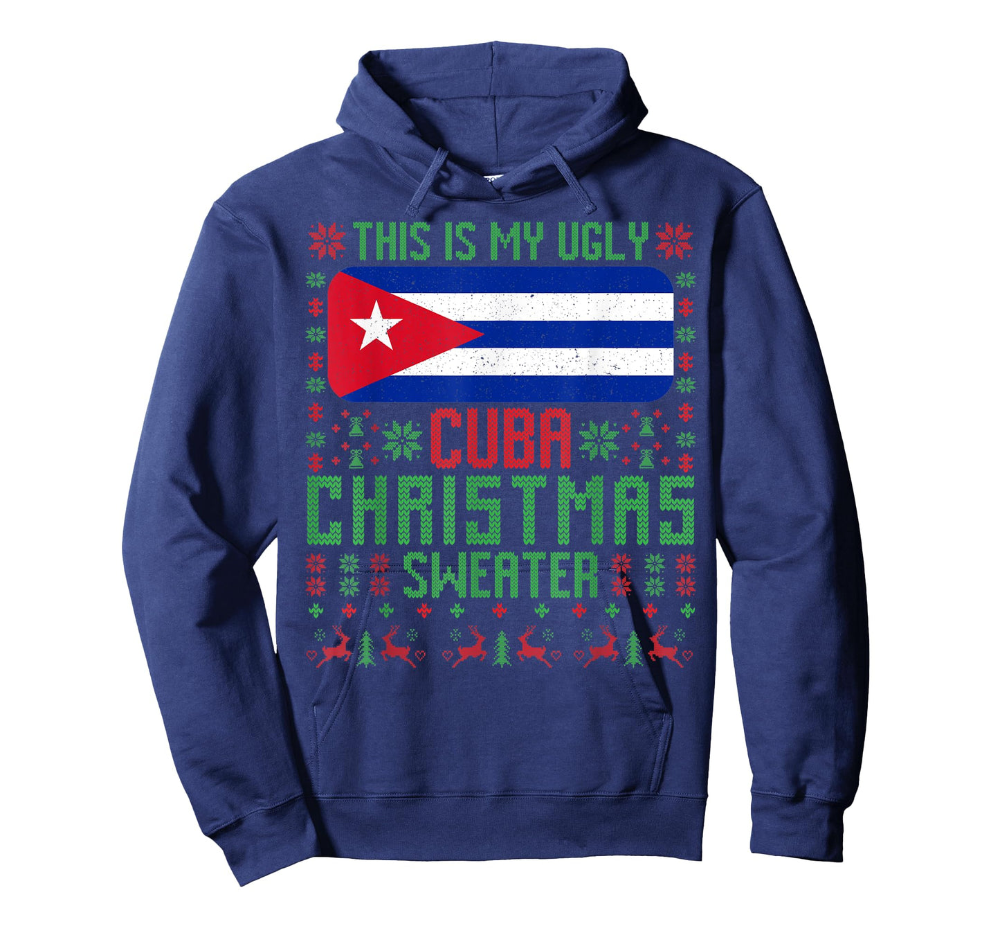 Cuba Ugly Christmas Sweater Cuba Flag for Cuban T-Shirt