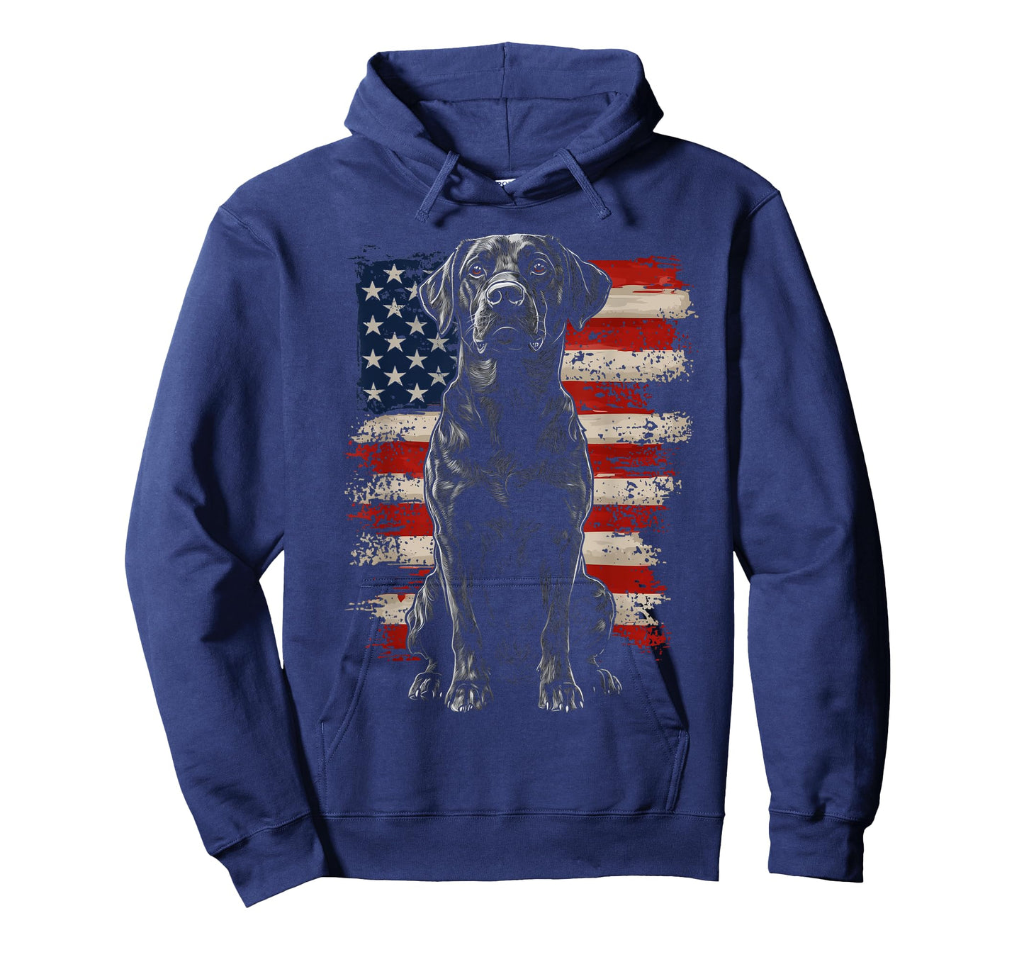 Patriotic Labrador American Flag 4th Of July Black Lab Dog Men Women Kids T-Shirt