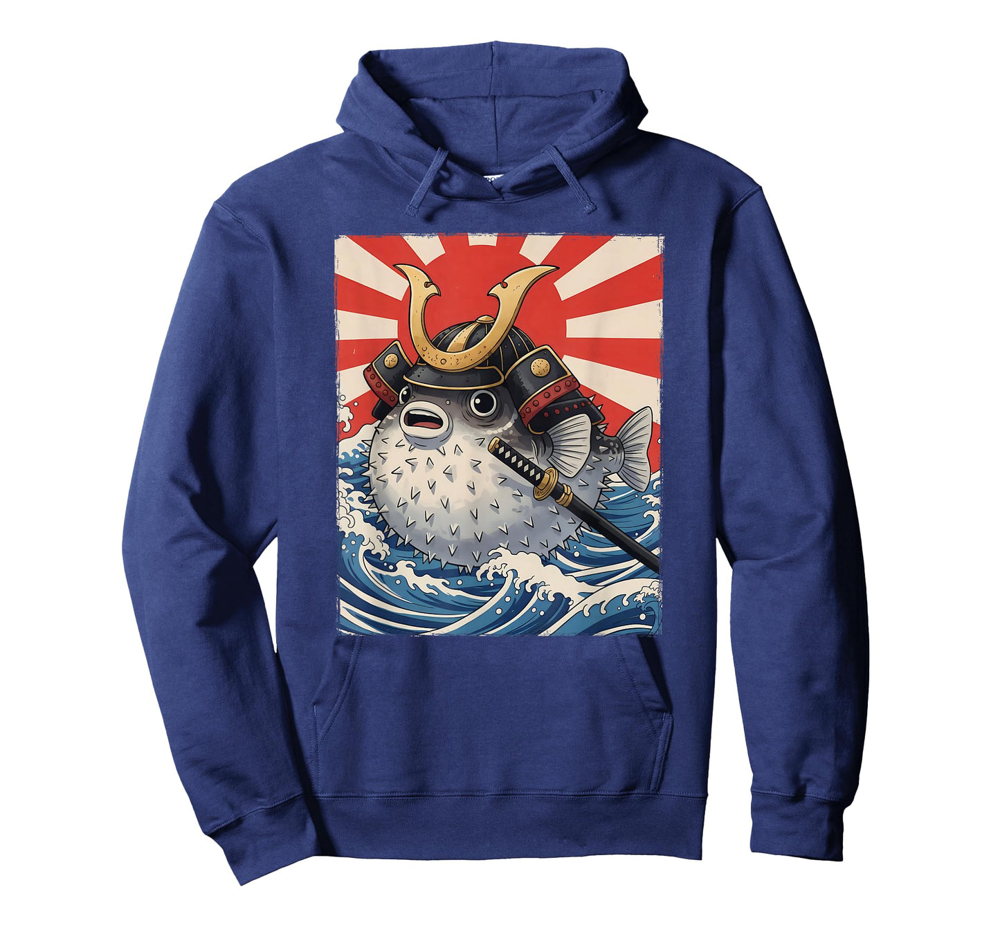 Pufferfish Samurai Japanese Anime Kawaii Wave Off Kanagawa T-Shirt