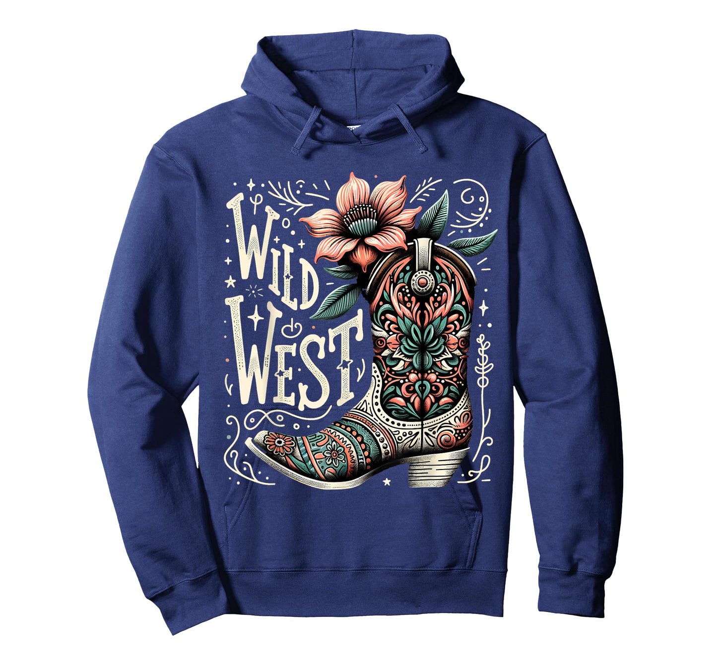 Wild West Country Music Vintage Cowgirl Boot Western Flower T-Shirt