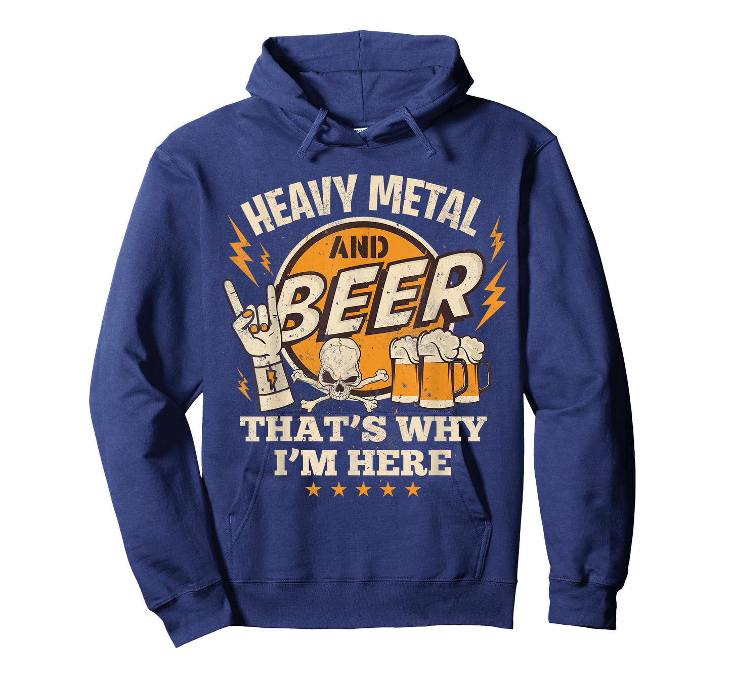 Metalhead Heavy Metal and Beer That's Why I'm Here Punk Rock T-Shirt