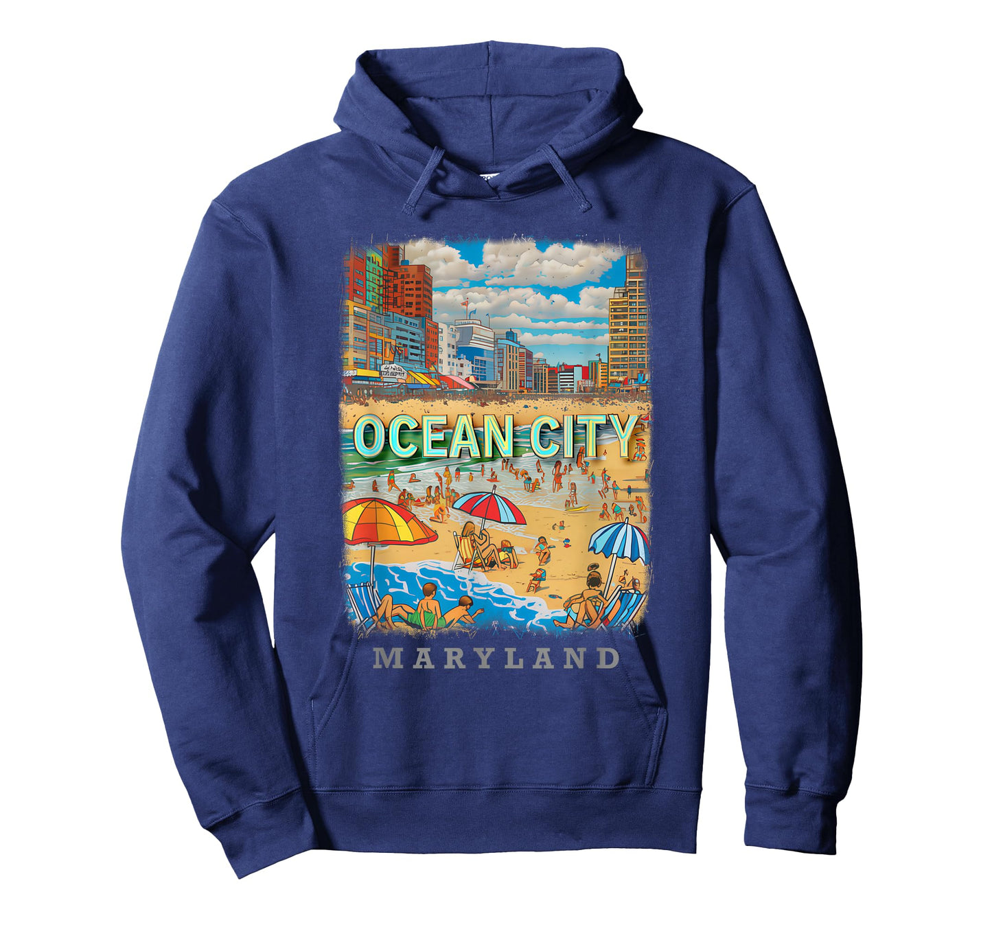 Ocean City Maryland MD Beachfront Bliss SD527 T-Shirt