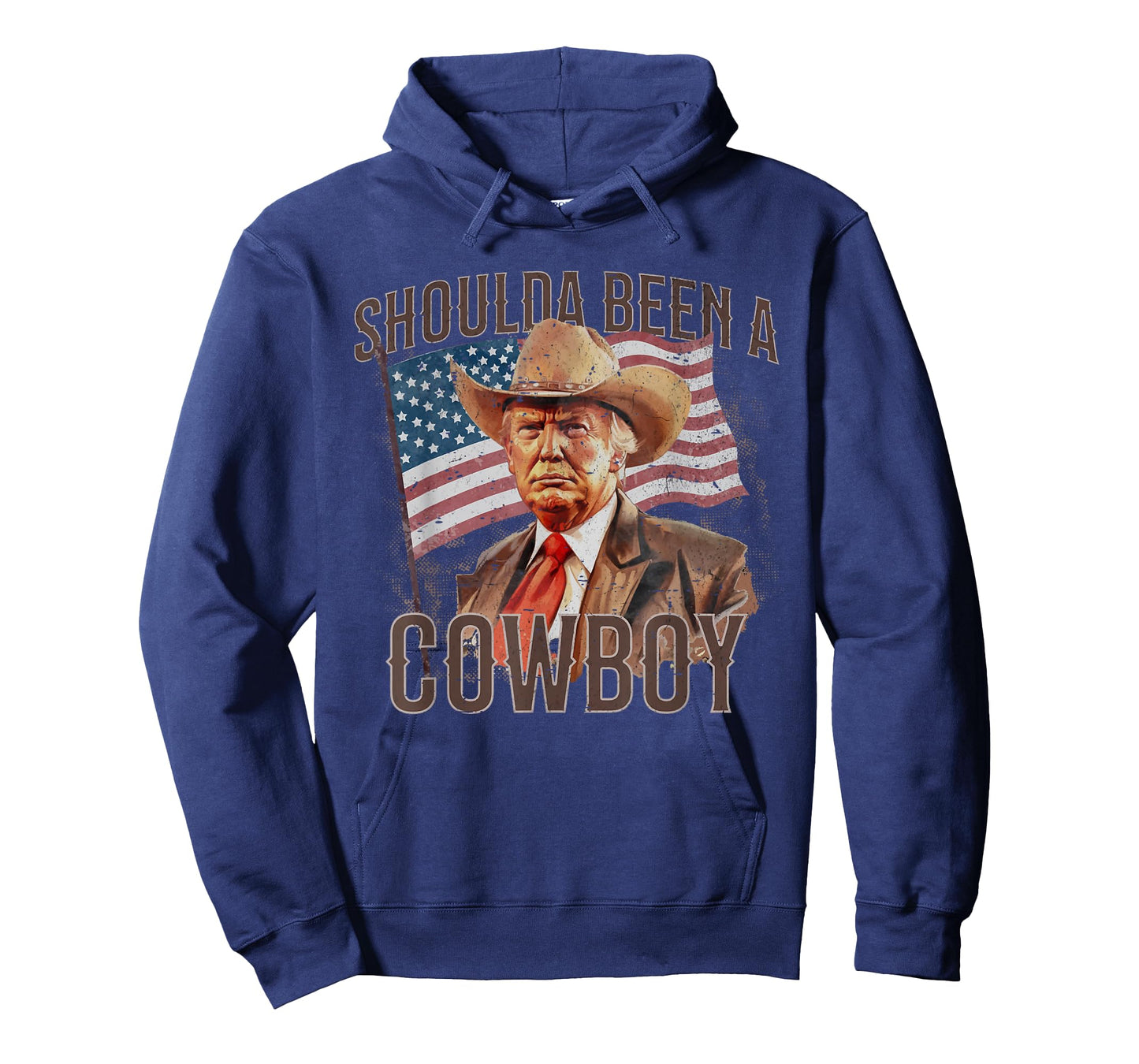 Should Have Been A Cowboy Trump 2024 4th Of July US Flag T-Shirt