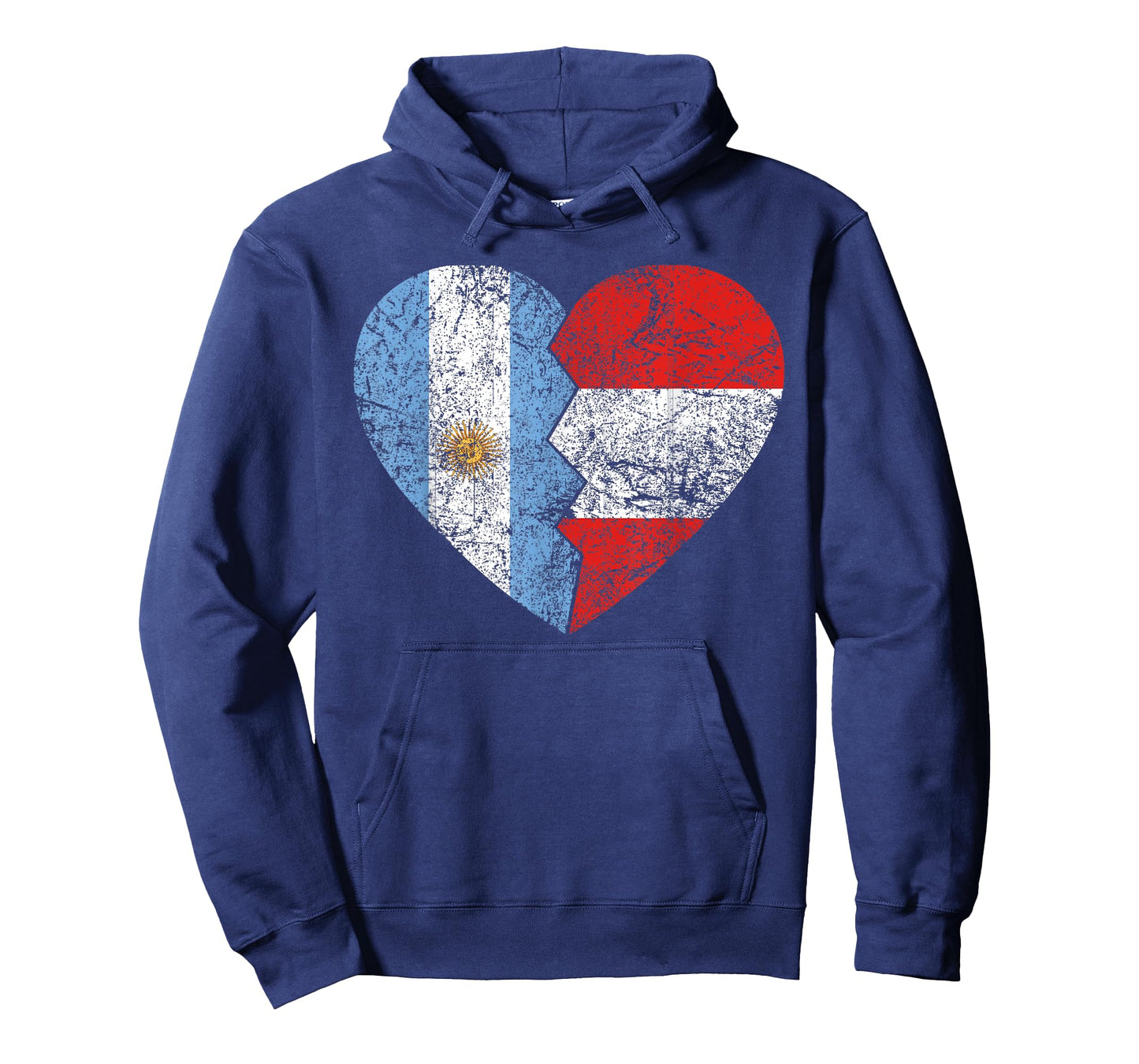 Peruvian Argentinian Flag Heart | Argentina Peru Flag Roots T-Shirt